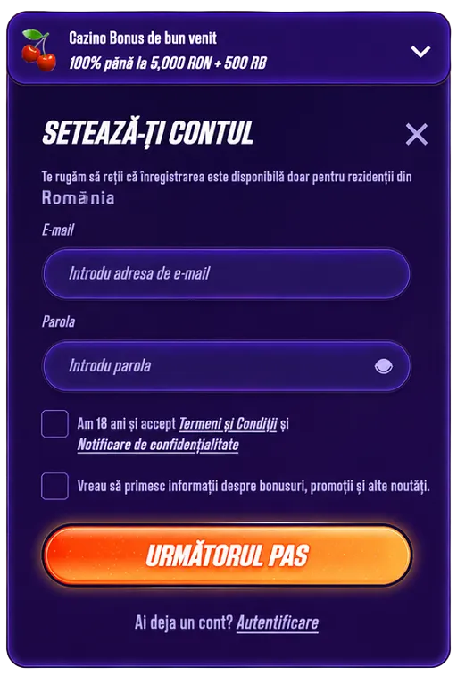 Înregistrare pasul 2